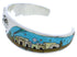 Lizard Silver Native American Design Multicolor Cuff Bracelet FX27525