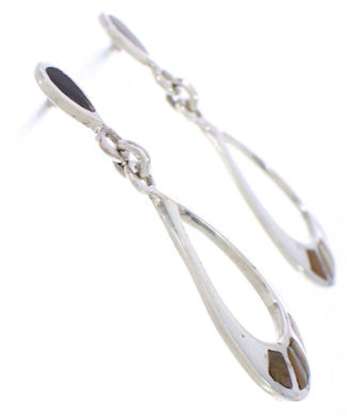 Multicolor Inlay Post Dangle Earrings Southwestern Jewelry JX23904