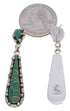 Genuine Sterling Silver Turquoise Inlay Post Dangle Earrings JX24162