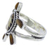 Silver Southwest Inlay Multicolor Turtle Ring Size 7-1/2 CX47201