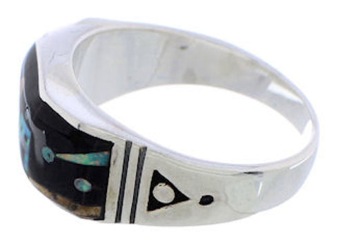 Multicolor Silver Native American Design Ring Size 12-1/4 PX42275