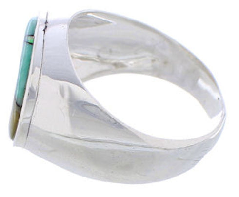 Multicolor Native American Pueblo Design Ring Size 10-1/2 PX42288