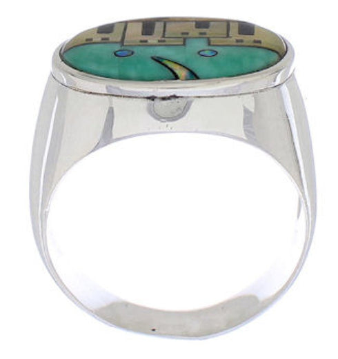 Multicolor Native American Pueblo Design Ring Size 10-1/2 PX42288