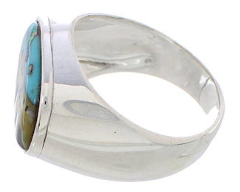 Silver Native American Design Multicolor Ring Size 9-1/2 PX42312