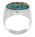Silver Native American Design Multicolor Ring Size 9-1/2 PX42312