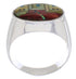 Silver Jewlery Multicolor Pueblo Design Ring Size 9-3/4 PX42410