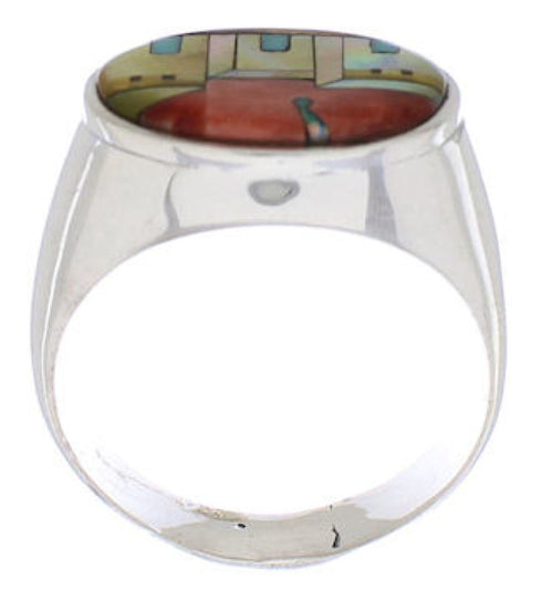 Multicolor Native American Village Design Ring Size 9-1/2 PX42414