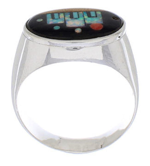 Native American Village Design Multicolor Ring Size 12-1/4 PX42434