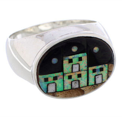 Native American Design Multicolor Jewelry Ring Size 10-1/2 PX42445