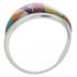 Genuine Sterling Silver Multicolor Inlay Ring Size 7 EX50442