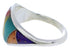 Multicolor Inlay Genuine Sterling Silver Ring Size 8-3/4 EX50444