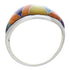 Sterling Silver Turquoise Multicolor Ring Size 7-3/4 EX50451