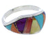 Multicolor And Genuine Sterling Silver Ring Size 8 EX50463