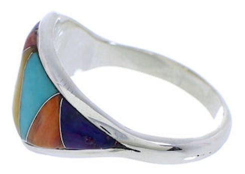 Multicolor And Genuine Sterling Silver Ring Size 8 EX50463