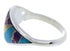 Genuine Sterling Silver Multicolor Inlay Ring Size 6-3/4 EX50480