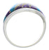 Multicolor Inlay And Sterling Silver Ring Size 7-3/4 EX50474