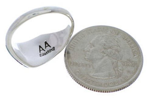 Turquoise Multicolor Sterling Silver Ring Size 8-3/4 EX50484