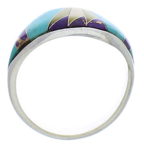 Multicolor And Sterling Silver Southwest Ring Size 6 EX50491