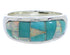 Sterling Silver Turquoise And Opal Ring Size 7-1/4 EX50575