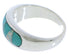 Turquoise And Opal Southwestern Silver Ring Size 6-3/4 EX50573