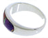 Southwest Sterling Silver Multicolor Inlay Ring Size 8-1/4 EX50587