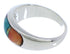 Genuine Sterling Silver And Multicolor Ring Size 6-3/4 EX50593
