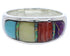 Sterling Silver Southwestern Multicolor Ring Size 7-1/4 EX50594