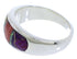 Sterling Silver Southwestern Multicolor Ring Size 7-1/4 EX50594