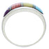 Sterling Silver Southwestern Multicolor Ring Size 7-1/4 EX50594