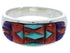 Genuine Sterling Silver And Multicolor Ring Size 6-1/2 EX50600