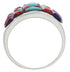 Genuine Sterling Silver And Multicolor Ring Size 6-1/2 EX50600