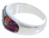 Multicolor Inlay And Sterling Silver Ring Size 6-1/2 EX50604