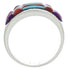 Multicolor Inlay And Sterling Silver Ring Size 6-1/2 EX50604