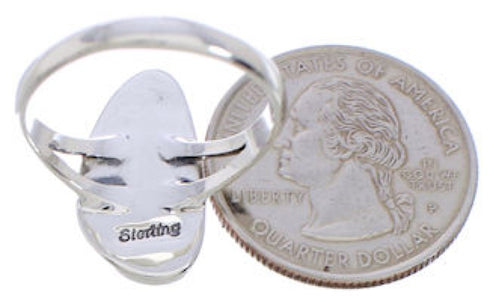 Sterling Silver Opal Southwest Ring Size 6-3/4 WX41643