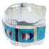 Southwest Sterling Silver Multicolor Inlay Cuff Bracelet NX27290