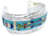 Southwest Jewelry Sterling Silver Multicolor Cuff Bracelet NX27293