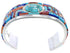 Southwest Sterling Silver Multicolor Reversible Cuff Bracelet EX28437