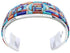 Multicolor Reversible Silver Southwestern Cuff Bracelet EX28439