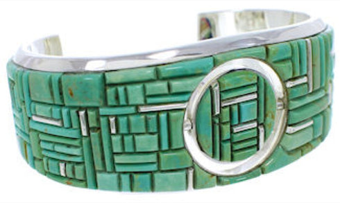 Southwest Jewelry Multicolor Reversible Silver Cuff Bracelet EX28441