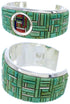 Southwest Jewelry Multicolor Reversible Silver Cuff Bracelet EX28441