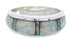 Opal Inlay And Genuine Sterling Silver Ring Size 6-3/4 ZX35577