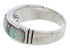 Opal Inlay And Genuine Sterling Silver Ring Size 6-3/4 ZX35577