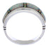 Opal Inlay And Genuine Sterling Silver Ring Size 6-3/4 ZX35577