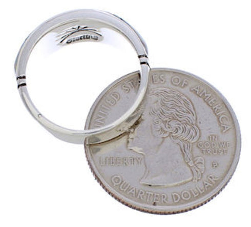 Opal Inlay And Genuine Sterling Silver Ring Size 6-3/4 ZX35577