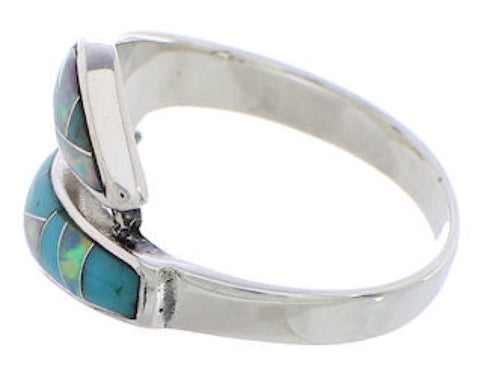 Opal Inlay And Turquoise Ring Size 5-3/4 ZX35613