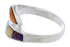 Authentic Sterling Silver Multicolor Southwest Ring Size 7-3/4 ZX35743