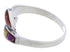 Multicolor Inlay Sterling Silver Southwest Ring Size 5-3/4 ZX35757