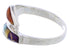 Multicolor Southwest Genuine Sterling Silver Ring Size 7-3/4 ZX35760