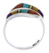 Multicolor Southwest Genuine Sterling Silver Ring Size 7-3/4 ZX35760