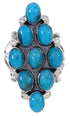 Authentic Sterling Silver Turquoise Ring Size 5-3/4 WX36723